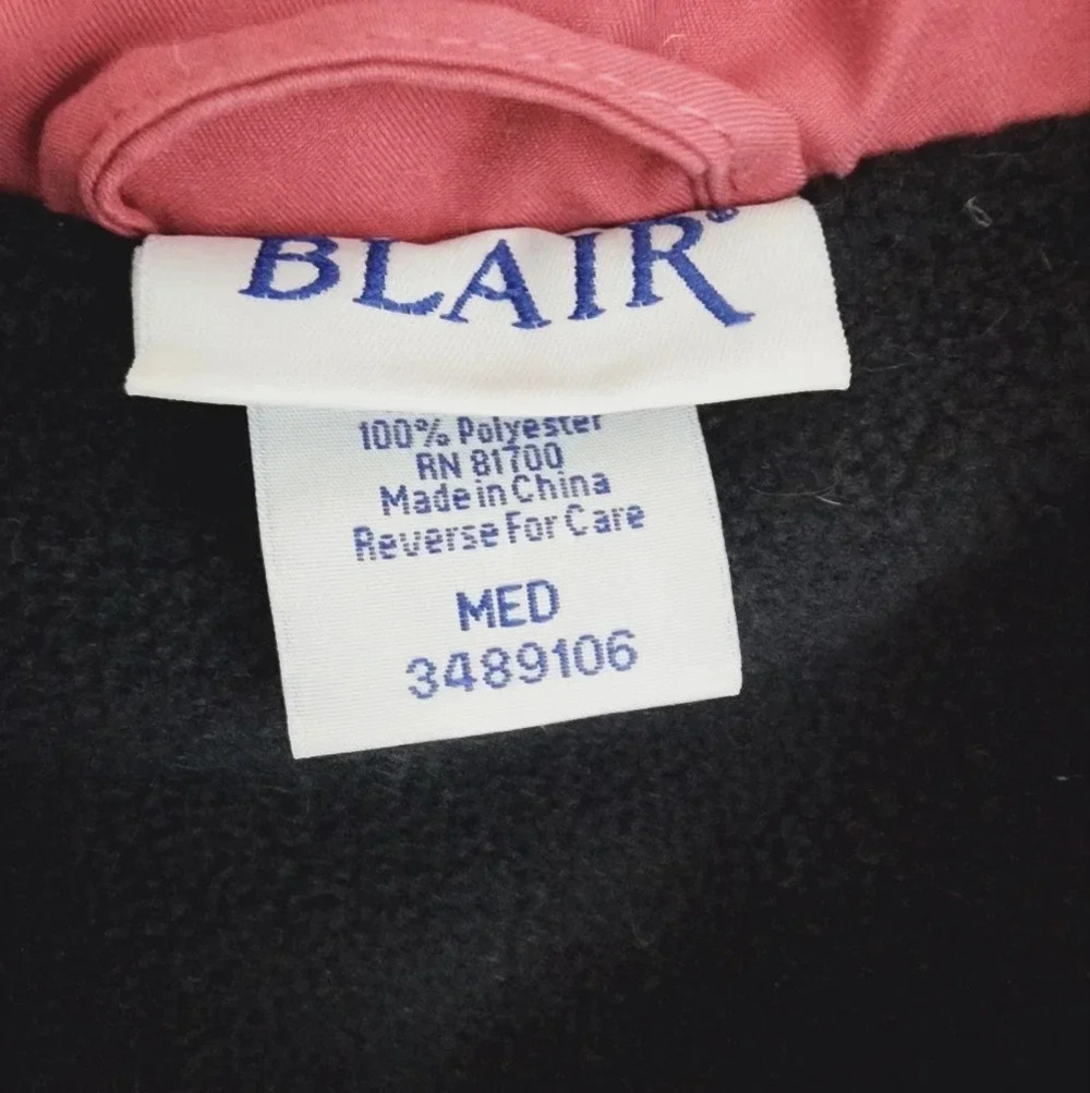 Blair Women's Mauve/Pink Jacket Hood Cinch Waist Pockets Zip/Snap Close Euc Sz M — image 5 of 8